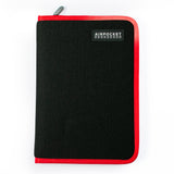Front view of Travelbook - holds all travel documents in a slim, flat case