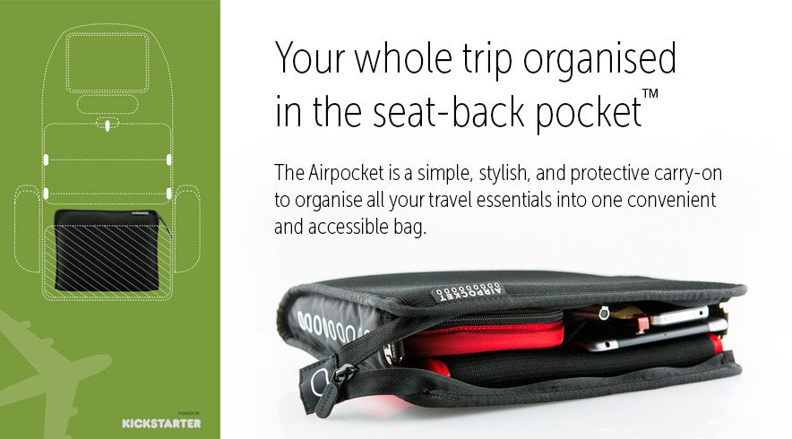 Your whole trip organised in the seat-back pocket. The Airpocket.